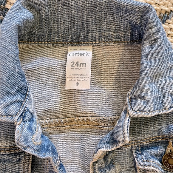 24 M Carters Blue Jean Jacket Girls - Picture 4 of 4